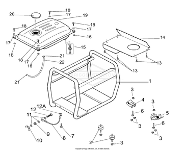 Part Location Diagram of 102815GS Briggs and Stratton Decal a triangle